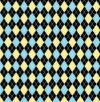 Argyle Pattern Blue Yellow