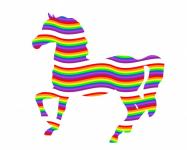 Colorful Rainbow Horse
