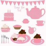 Cupcake Tea Party Clipart