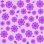 Floral Leaves Purple Background