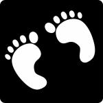 Footprints White Clipart