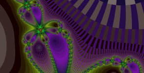 Fractal Bows In Purple And Green