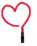 Heart Drawn In Lipstick