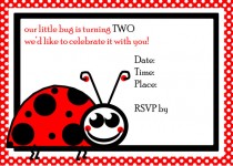 Ladybug 2nd Birthday Invite