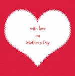 Mother's Day Red Heart Card