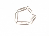 Paper Clips On White Background