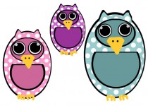 Polka Dot Owl Clip Art
