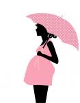Pregnant Woman With Umbrella