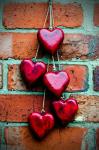Red Heart On A Brick Wall