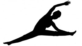 Stretching Woman In Black
