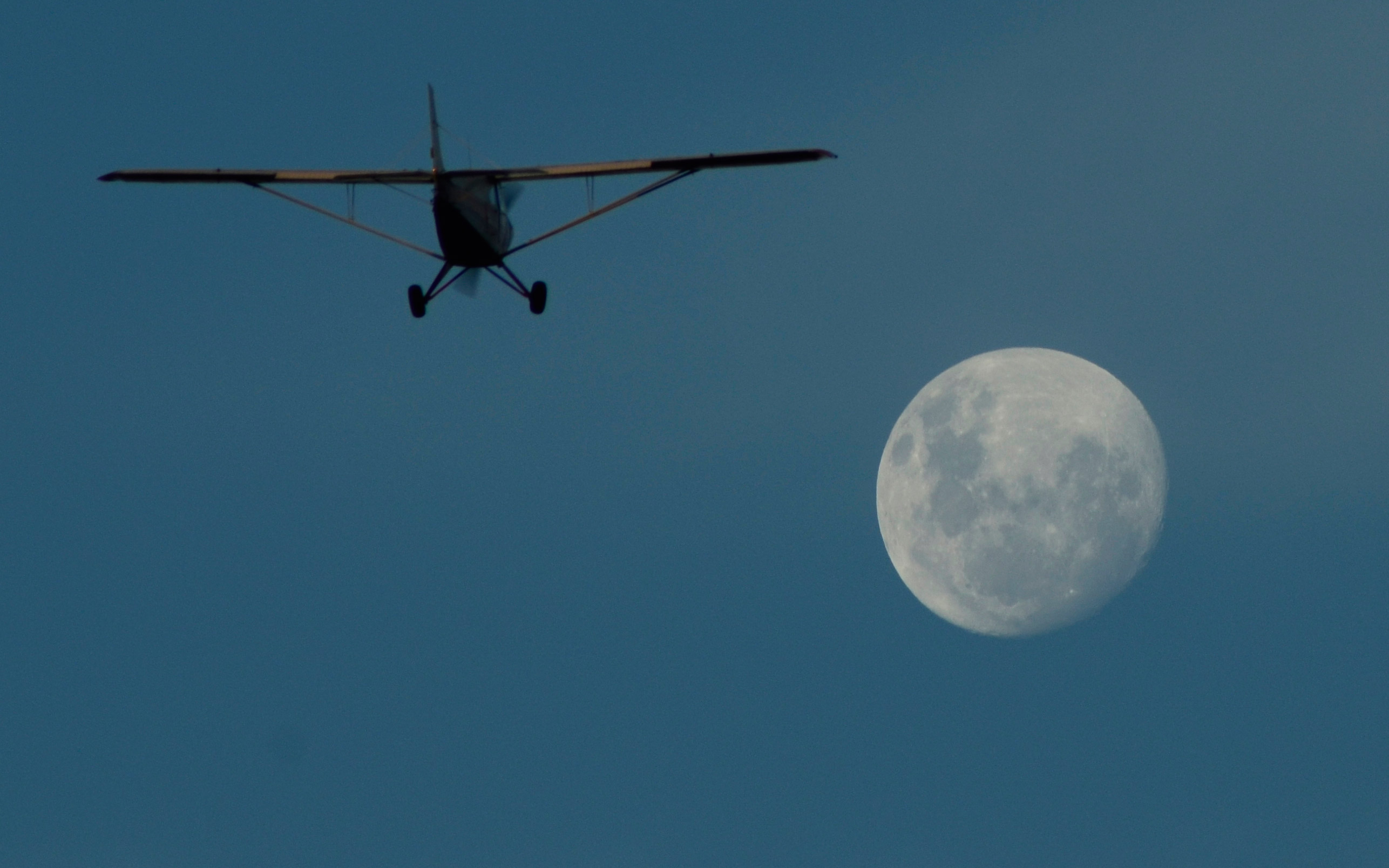 Airplane And Moon