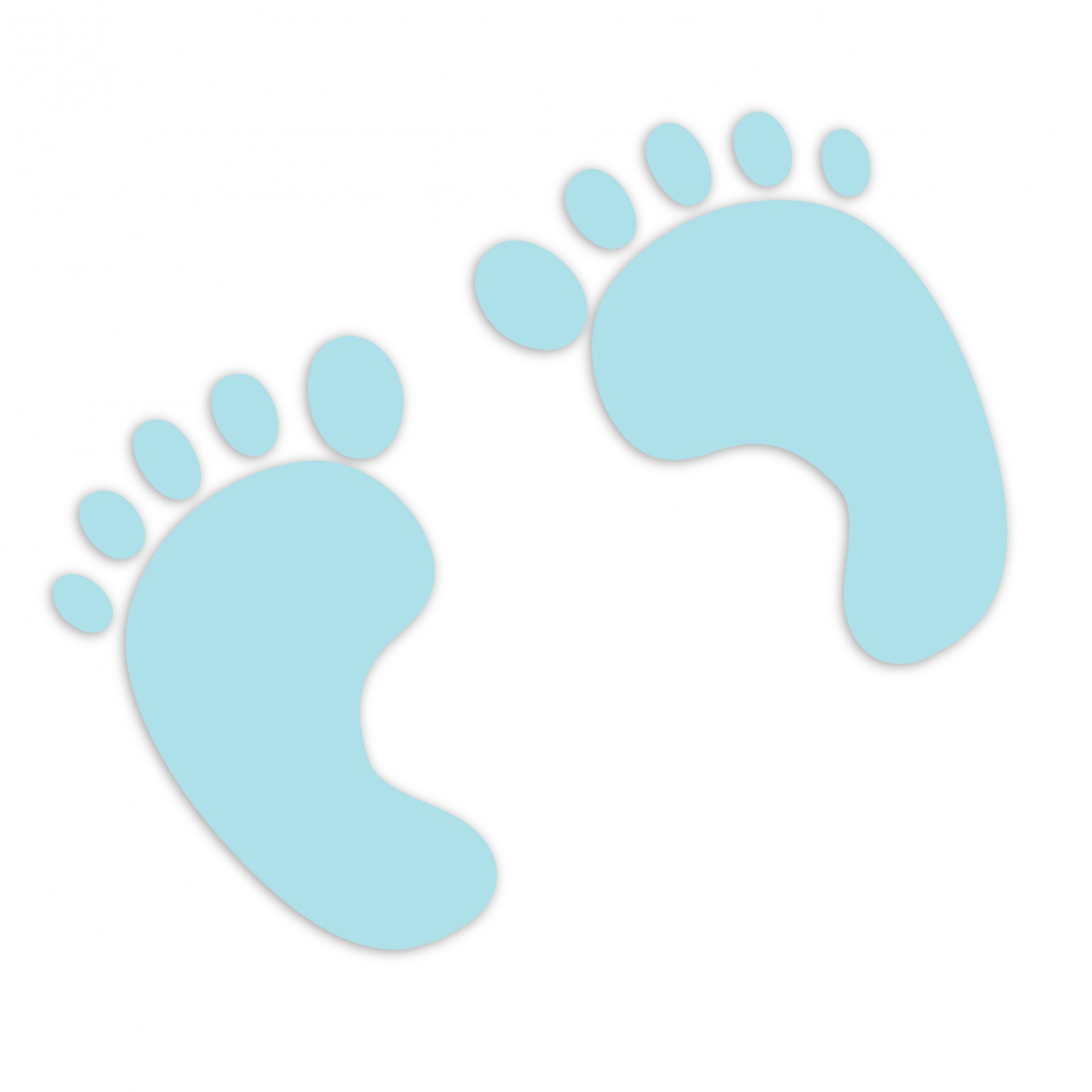 Baby Footprints Blue Clipart