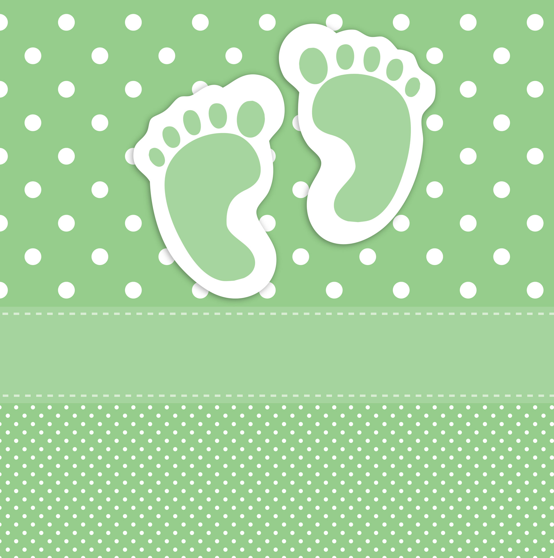 Baby Footprints Card Template