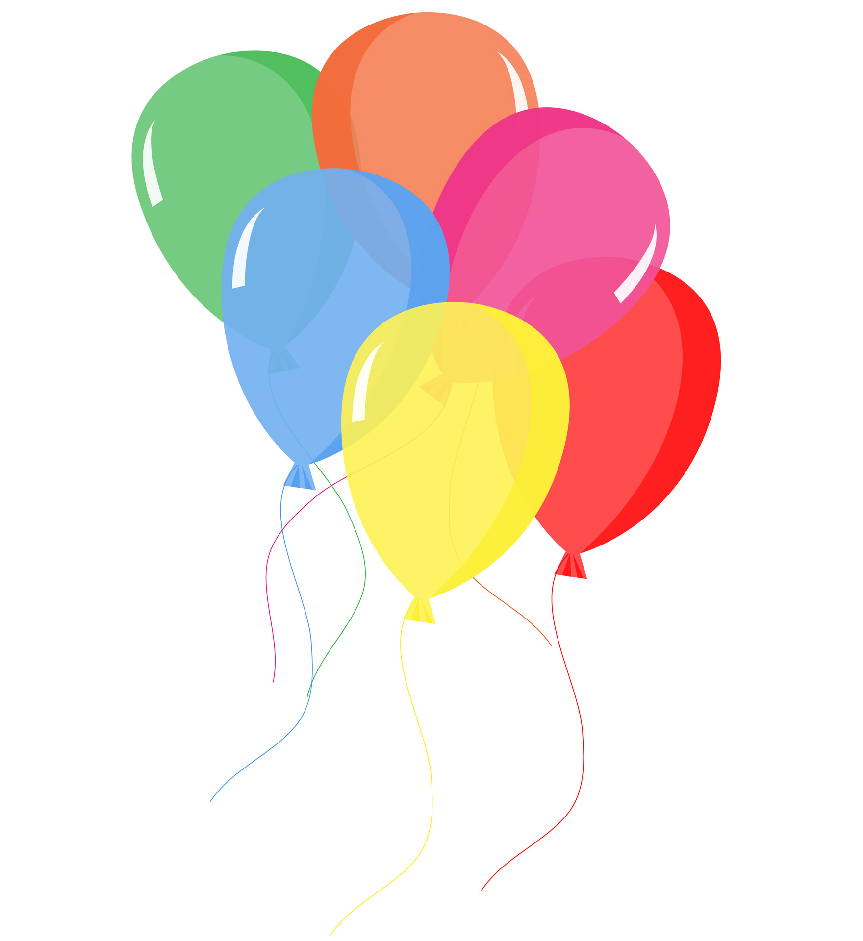 Bunch of colorful balloons clipart