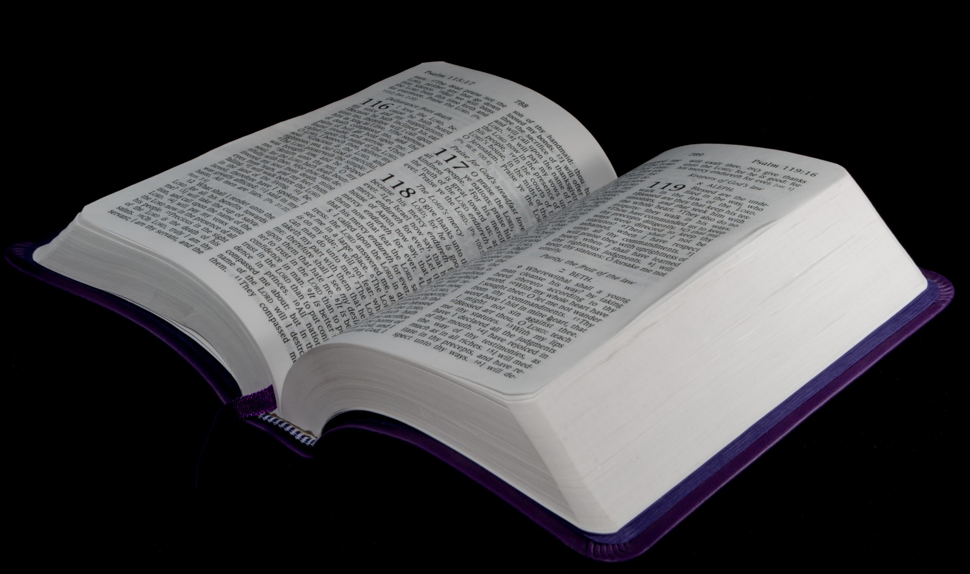Bible Open To Psalm 118