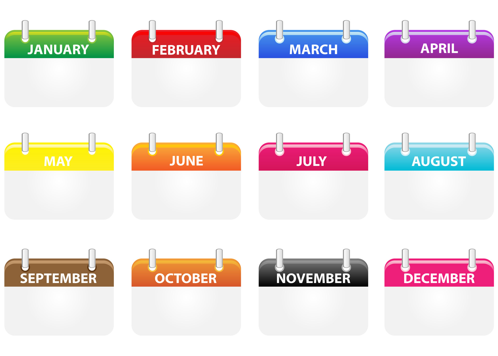 Calendar Icons Clipart
