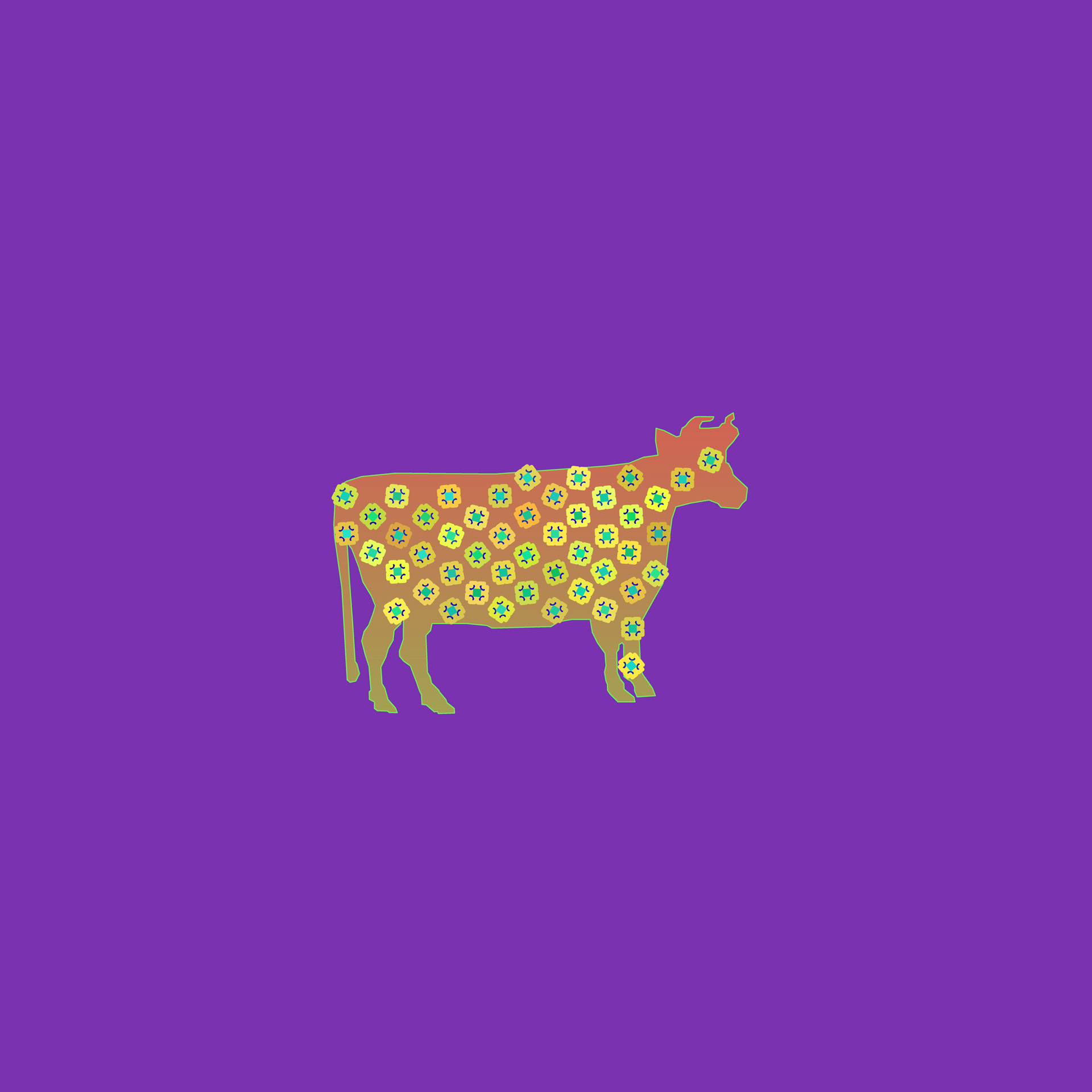 Female of domestic cattle cow