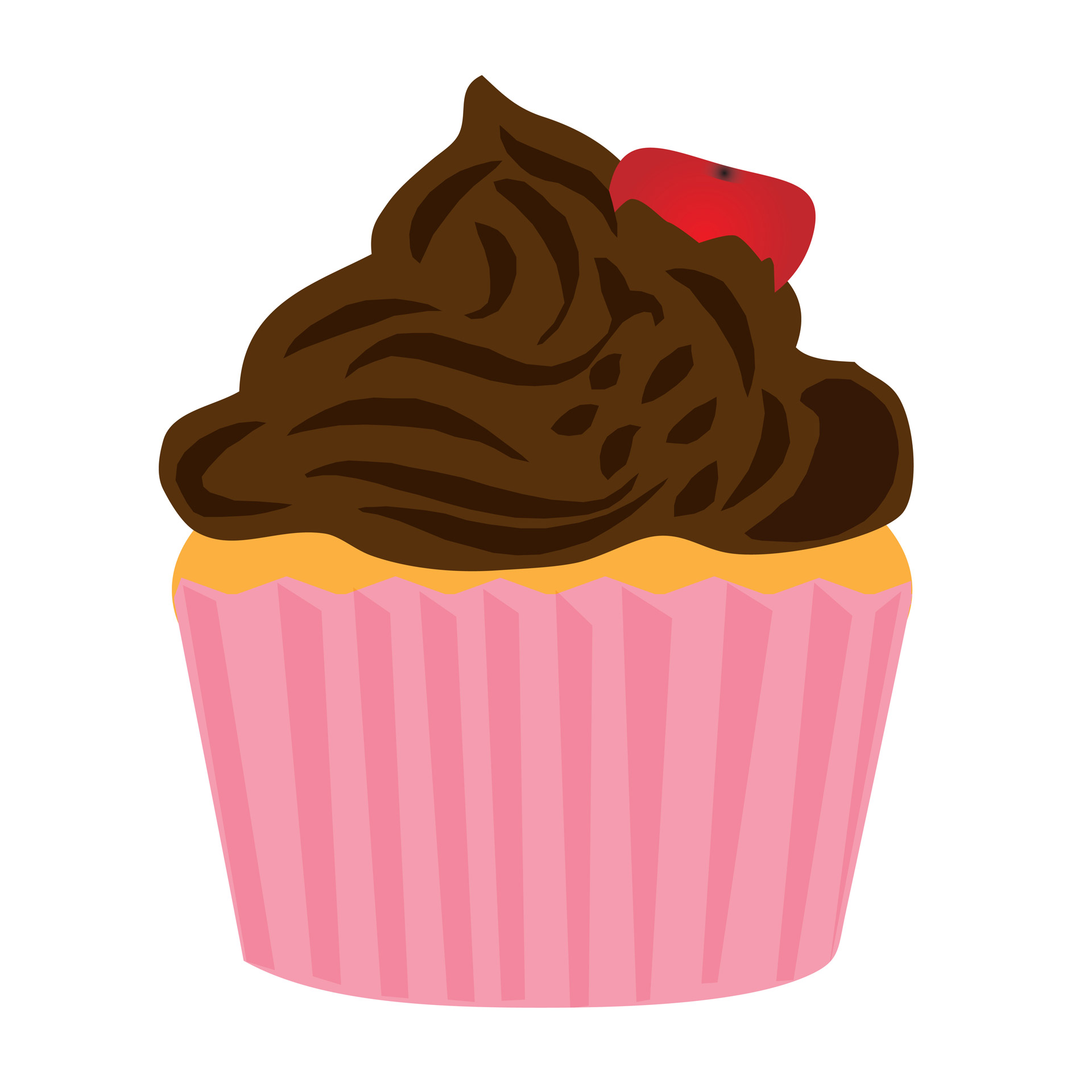 Big chocolate cupcake clipart for scrapbooking