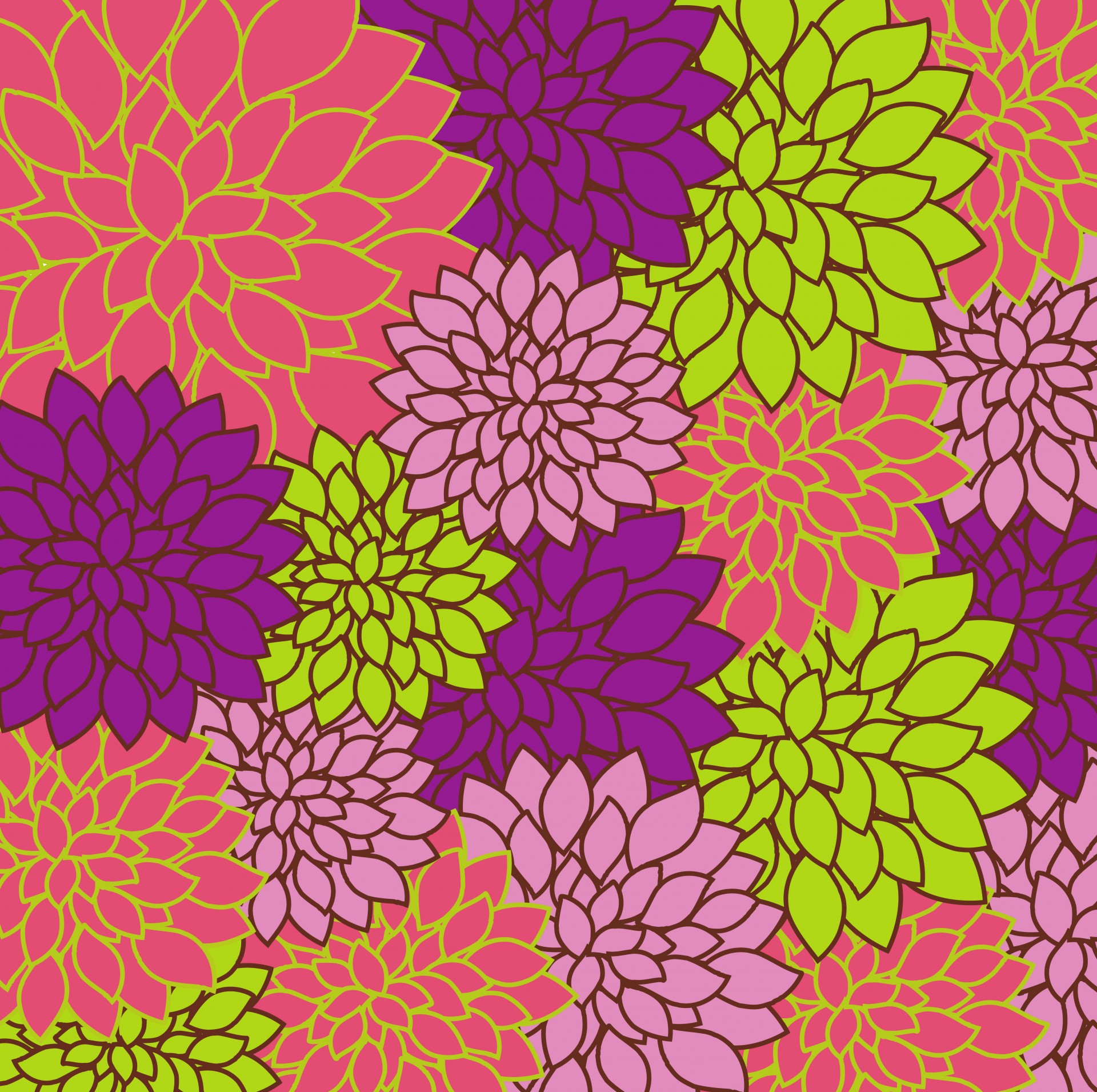 Floral Background Bright Colorful