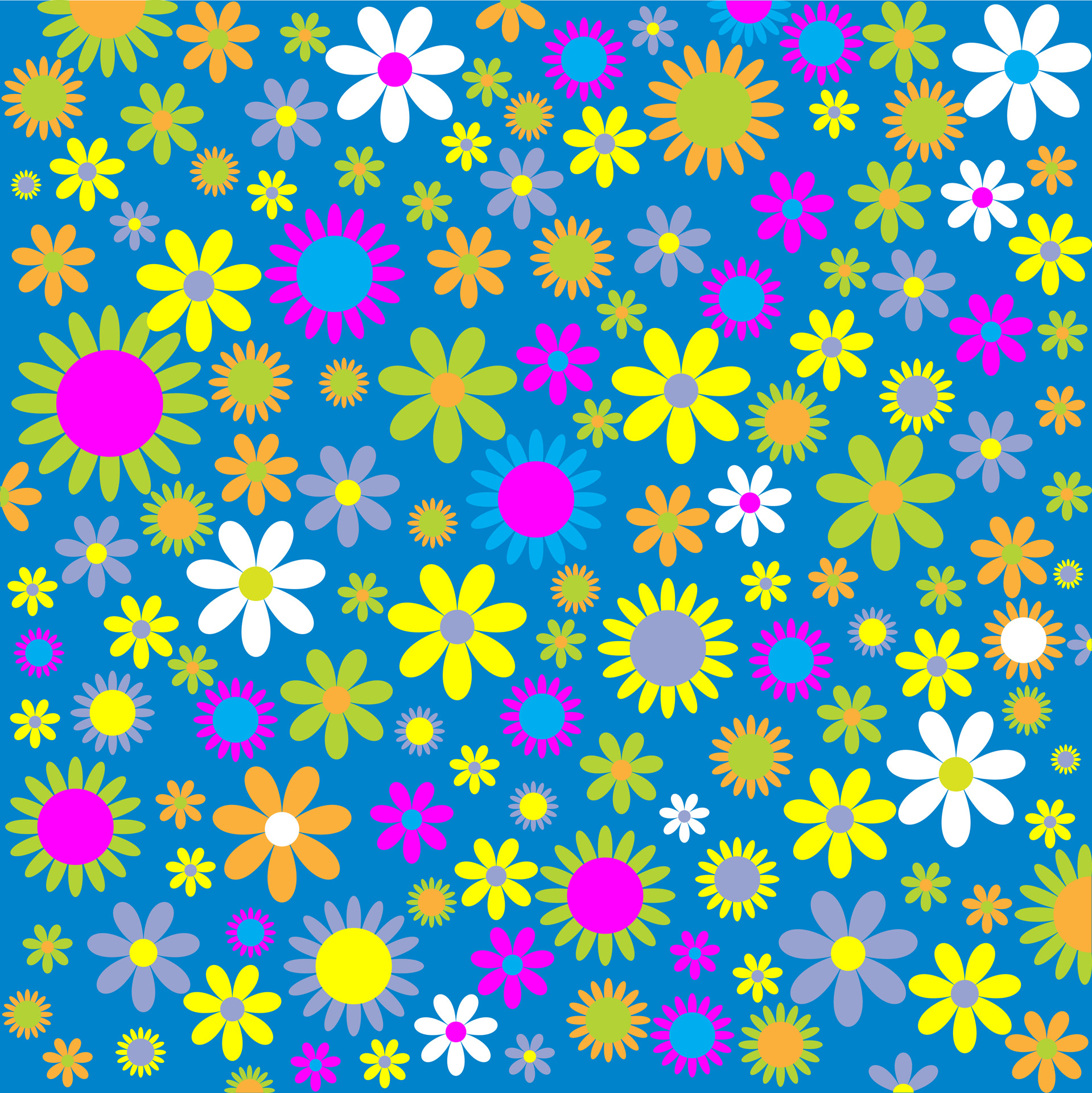 Colorful background of floral flowers wallpaper for scrapbooking