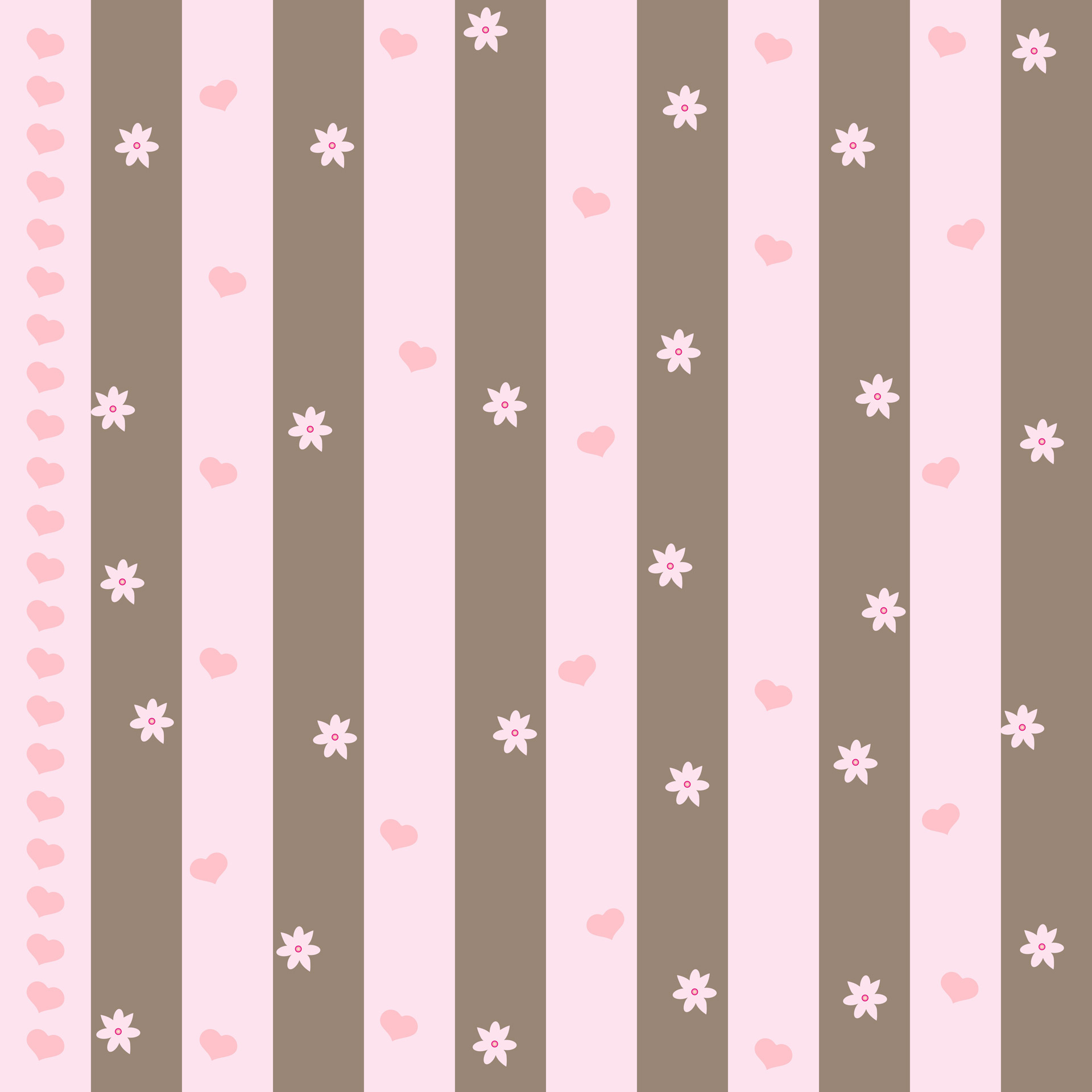 Hearts & Flowers Background