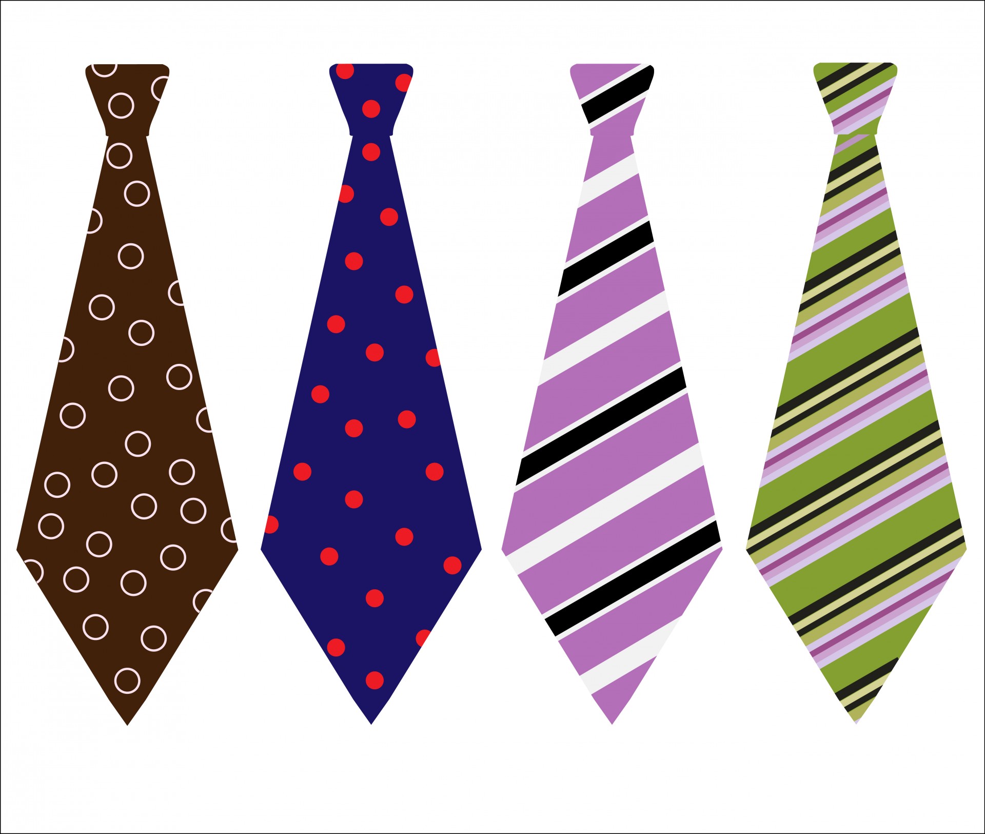Mens patterned neck ties clipart