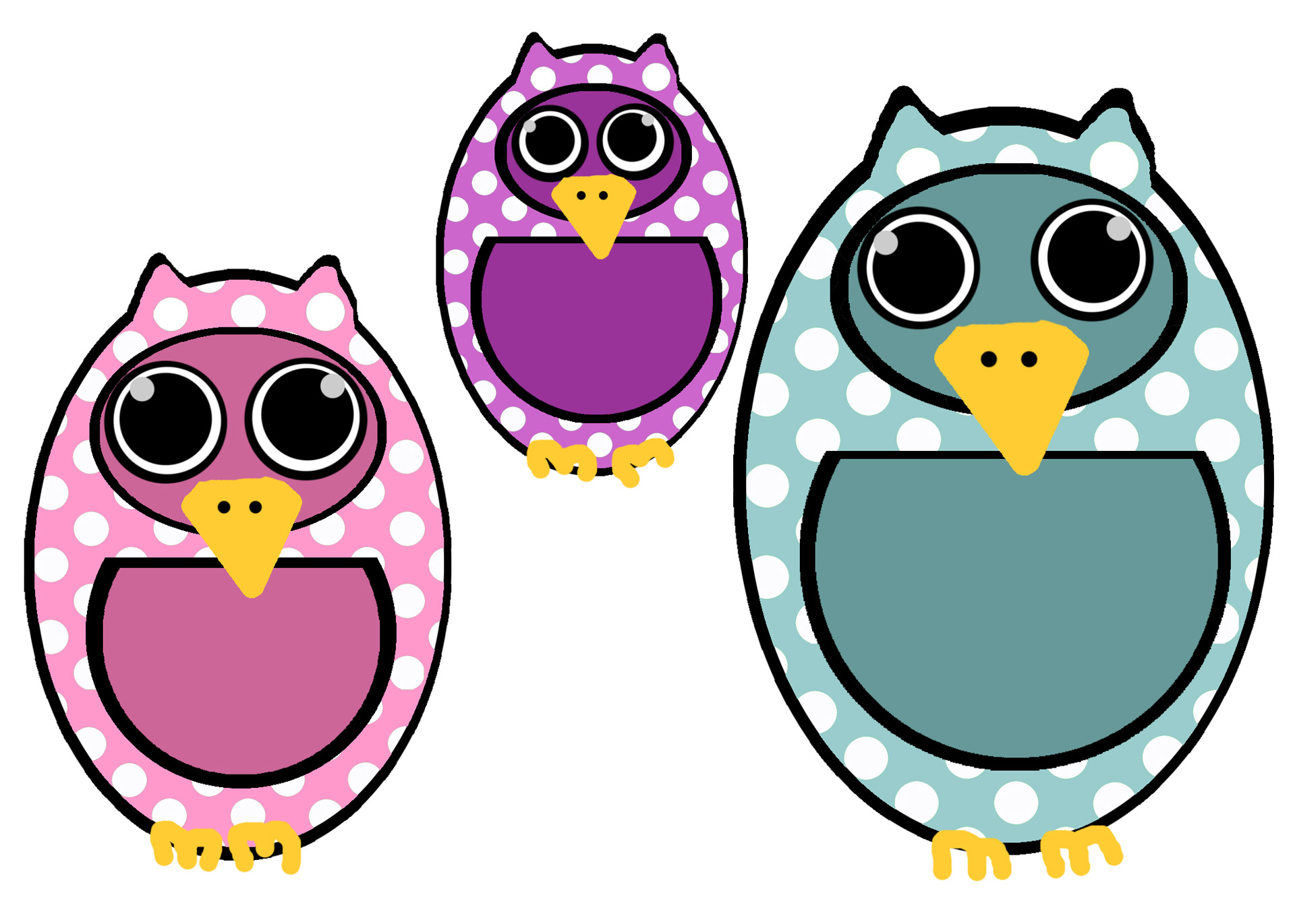 Polka Dot Owl Clip Art