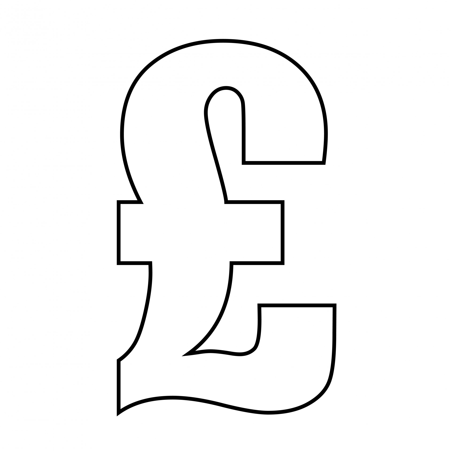 Outline of pound sign clipart