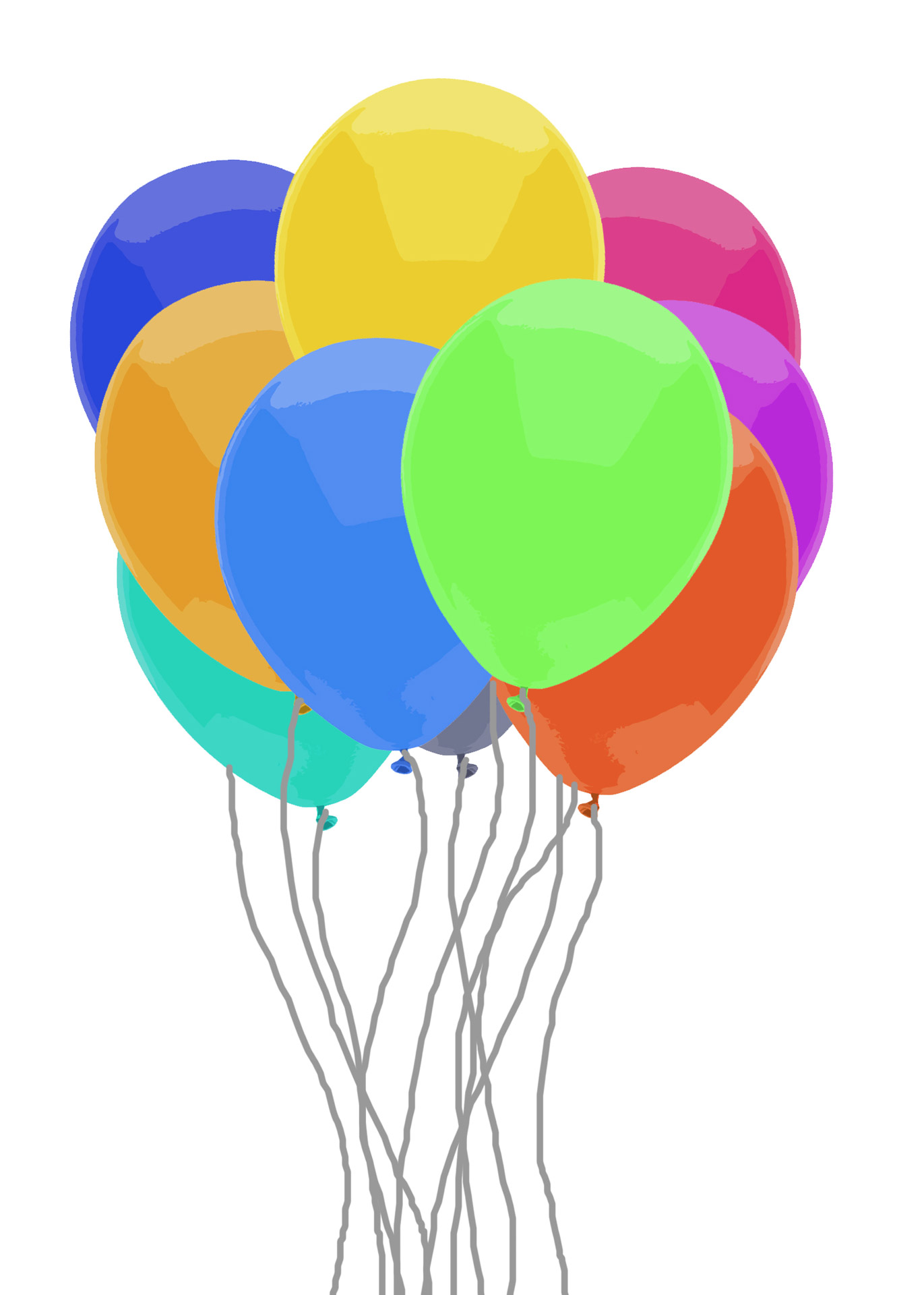 Rainbow Balloon Bunch