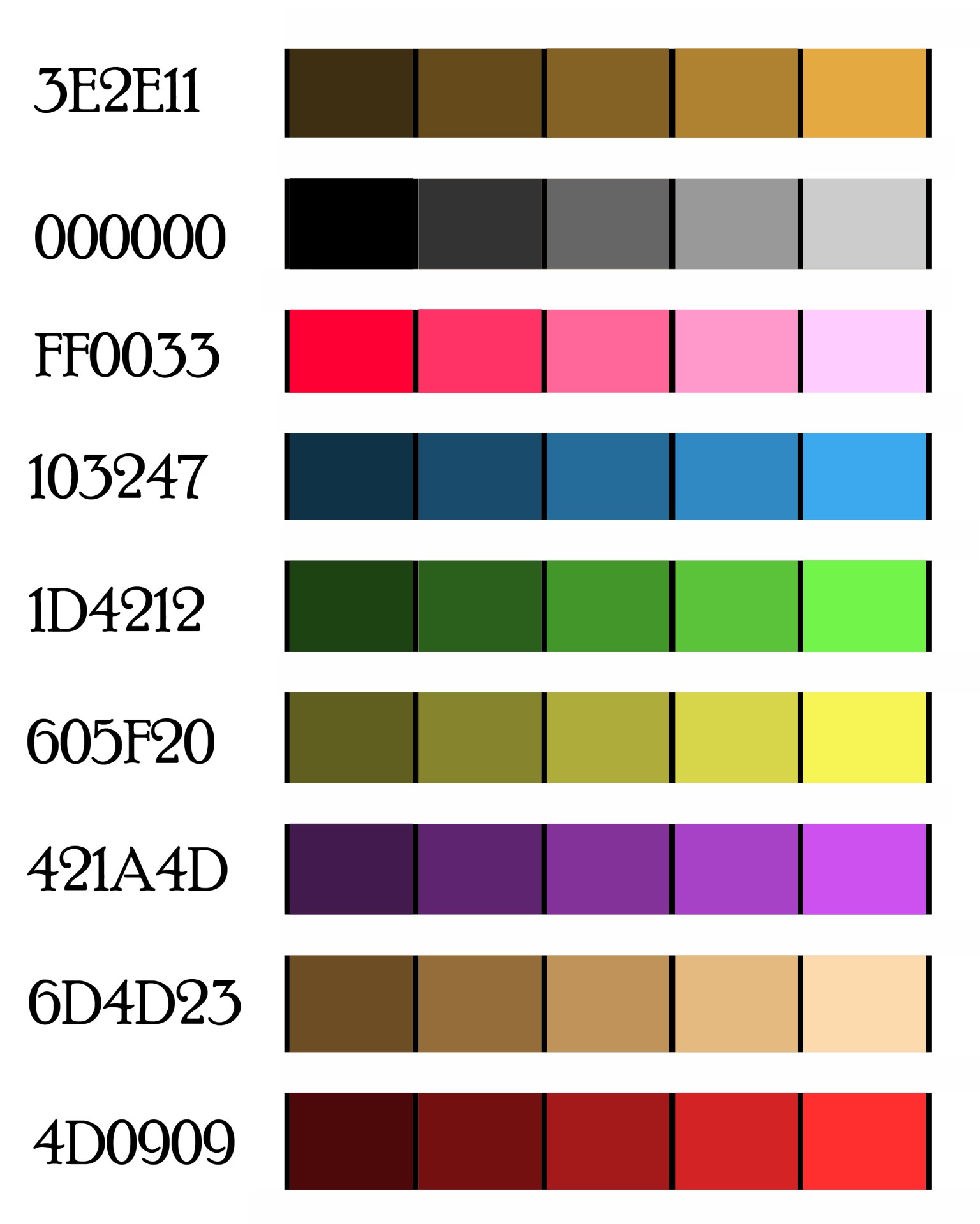 Shades Color Palette Free Stock Photo - Public Domain Pictures