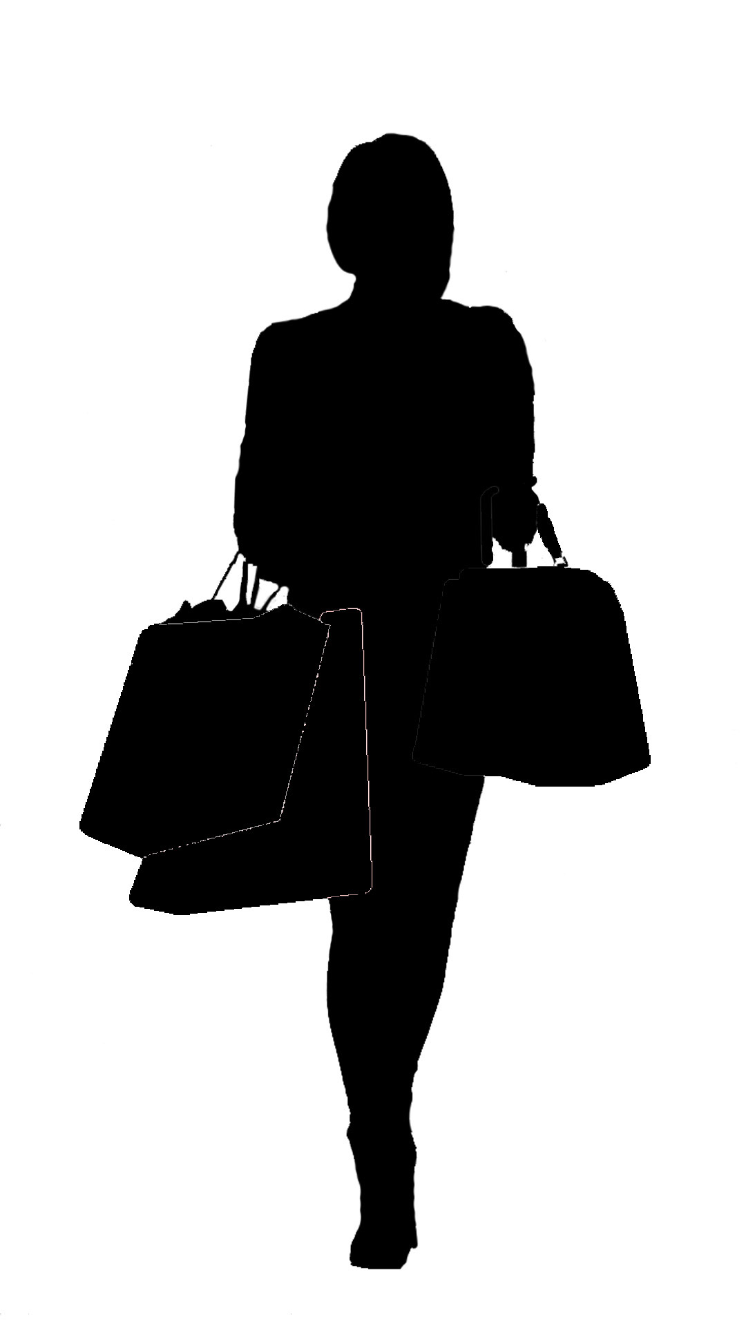 shopping woman silhouette