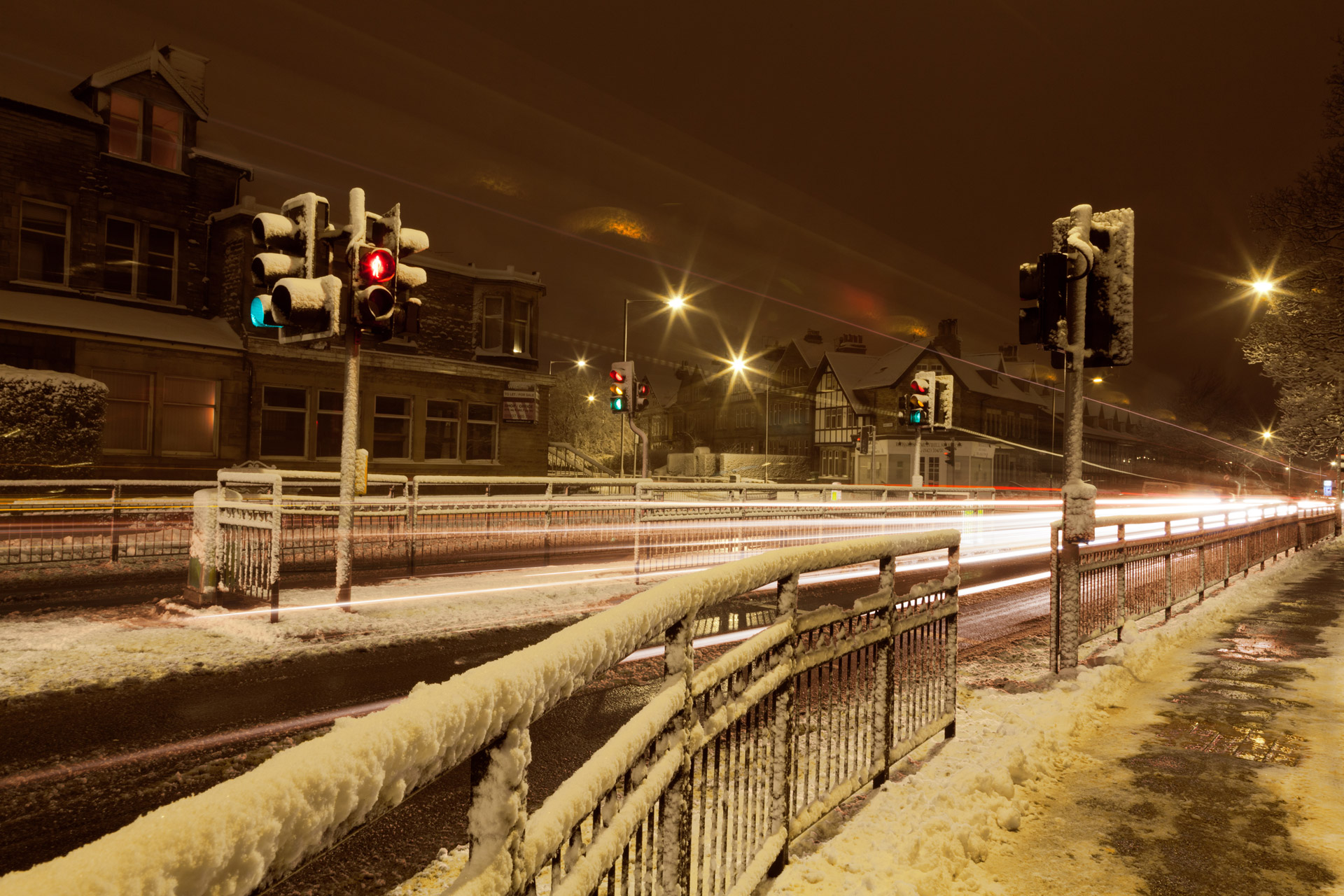 Traffic At Night In Winter