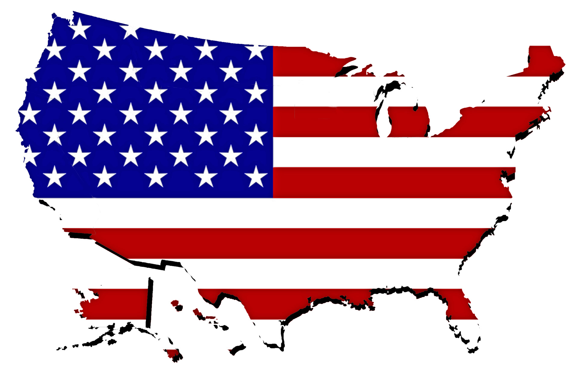 United States Map With Flag Free Stock Photo - Public Domain Pictures