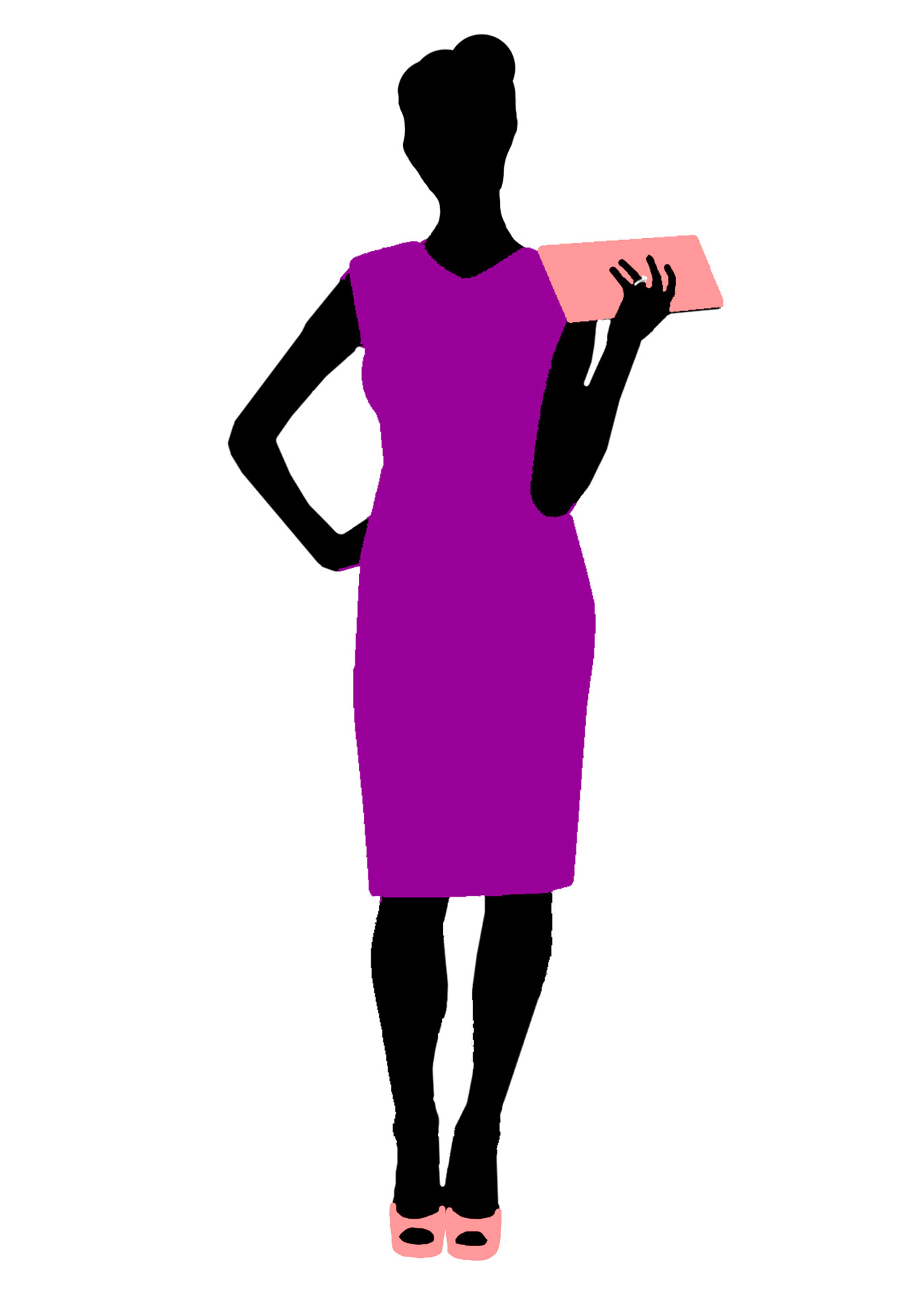 Woman With Purple Dress