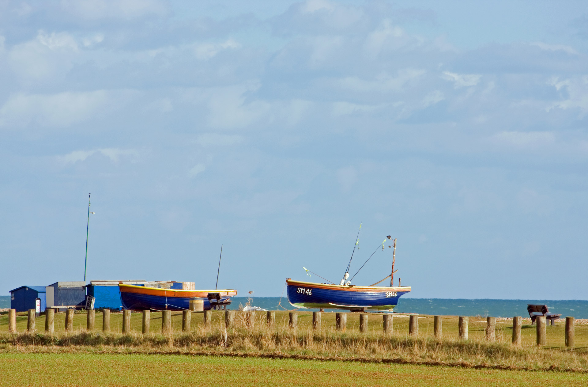 Wooden Fishing Boats at the Seaside