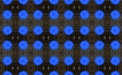 Abstract Floral Duplication In Blue