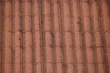 Artistic Texture On Red Rooftiles