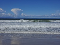 Beach Ocean And Cloud Reflection