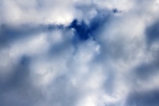 Blue Gap In White Soft White Cloud