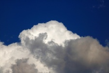 Bulging White Cloud Against Sky