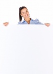 Business Woman With Blank Board
