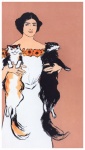 Woman Cats Vintage Poster