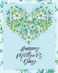 Flower Heart Mother&039;s Day Card