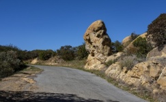 Huge Rock Along Highway
