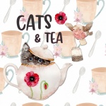 Cats And Tea Poster