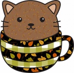 Autumn Cat In A Mug