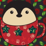 Christmas Penguin In A Cup
