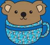 Christmas Koala Bear In A Cup