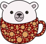 Christmas Bear In A Cup