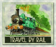 Train Travel Poster